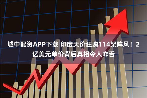 城中配资APP下载 印度天价狂购114架阵风！2亿美元单价背后真相令人咋舌