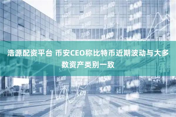 浩源配资平台 币安CEO称比特币近期波动与大多数资产类别一致